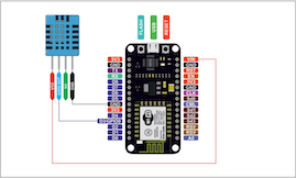 ESP8266+DHT11 (Circuit Layout)